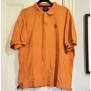 Chaps Polo Ralph Lauren Men's Polo Shirt Size XL Orange Cotton Vintage